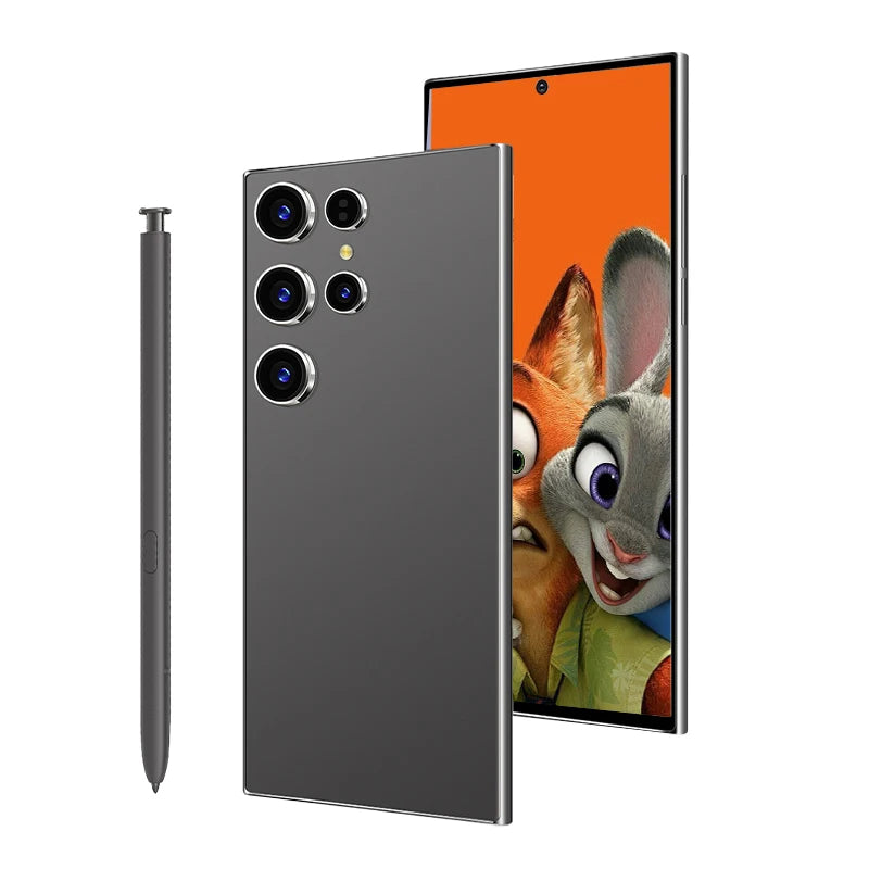 S26 ultra 2025 novo smartphone 5g 7.3 ''de alta definição android 14 snapdragon 8gen3 10core duplo sim telefone 7800mah desbloqueio telefone