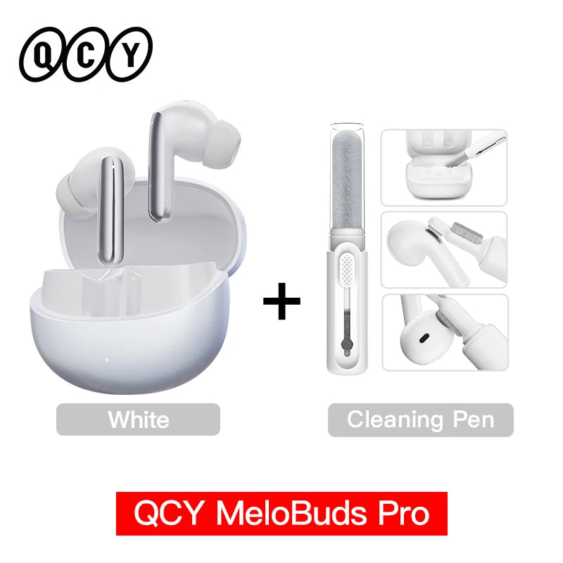 QCY MeloBuds Pro ANC Bluetooth 5.3 Fones de ouvido, ANC híbrido 46dB, Hi-Res, Earbuds LDAC, fones de ouvido 6 Mic, detecção intra-auricular 34H