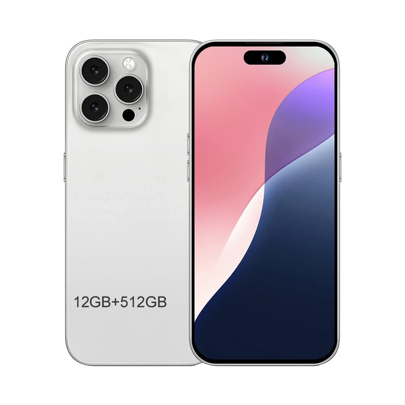 2025 smartphone 22gb + 2tb para 7.3 polegadas i16 pro max tela cheia 4g 5g telefone celular 8000mah telefones celulares versão global