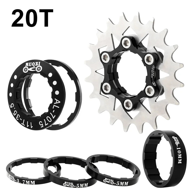 MUQZI Cassete de Velocidade Única Cog 12T 13T 14T 15T 16T 17T 18T 19T 20T 21T 22T Kit de Conversão de Cassete de Bicicleta