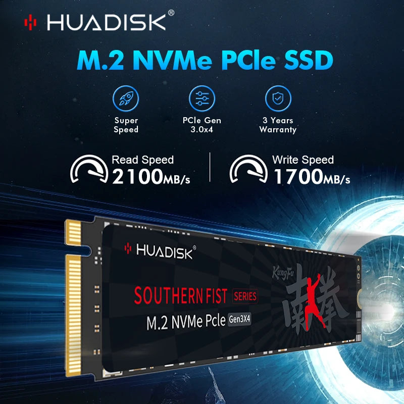 HUADISK Ssd Nvme M2 Pcie Gen3 Disco Rígido 128gb 256gb 512gb 1tb Disco Rígido Interno Para Notebook Desktop