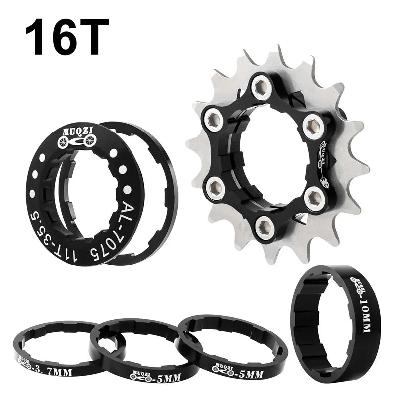 MUQZI Cassete de Velocidade Única Cog 12T 13T 14T 15T 16T 17T 18T 19T 20T 21T 22T Kit de Conversão de Cassete de Bicicleta