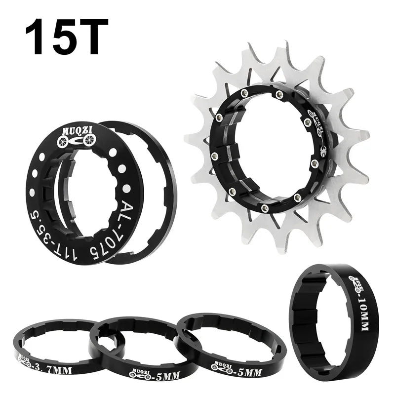 MUQZI Cassete de Velocidade Única Cog 12T 13T 14T 15T 16T 17T 18T 19T 20T 21T 22T Kit de Conversão de Cassete de Bicicleta