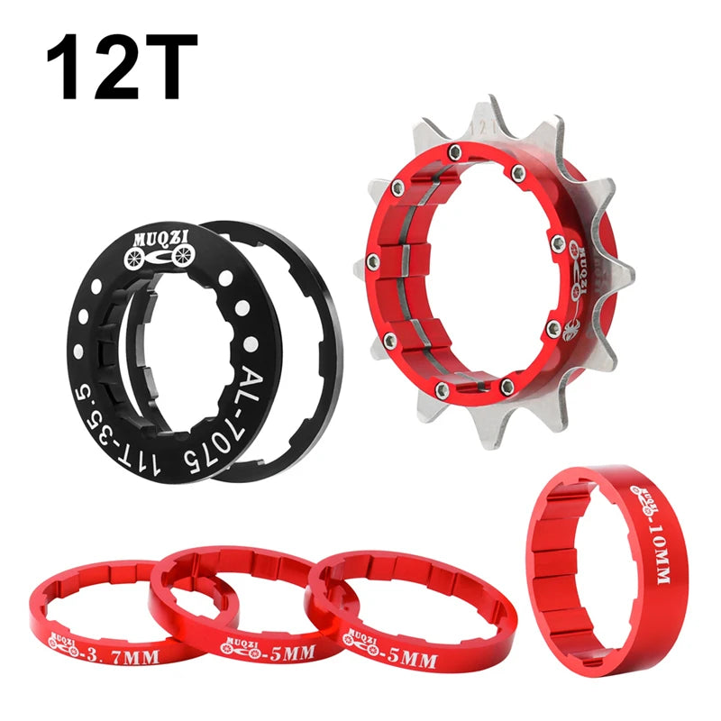 MUQZI Cassete de Velocidade Única Cog 12T 13T 14T 15T 16T 17T 18T 19T 20T 21T 22T Kit de Conversão de Cassete de Bicicleta