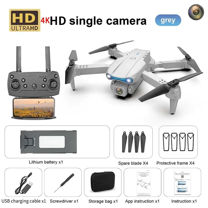 Novo e99 pro drones gps profissional 8k com câmera hd fpv 5g wifi motor sem escova dobrável rc quadcopter evitar obstáculos dron