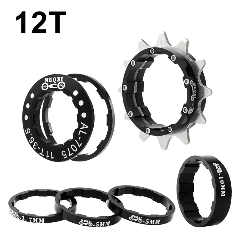 MUQZI Cassete de Velocidade Única Cog 12T 13T 14T 15T 16T 17T 18T 19T 20T 21T 22T Kit de Conversão de Cassete de Bicicleta