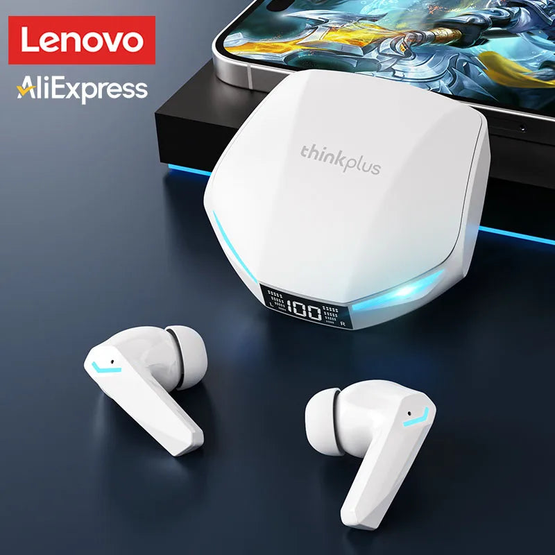 Nova lenovo xt53 atualização sem fio bluetooth 5.4 fones de ouvido led display digital à prova dwaterproof água baixa latência jogos