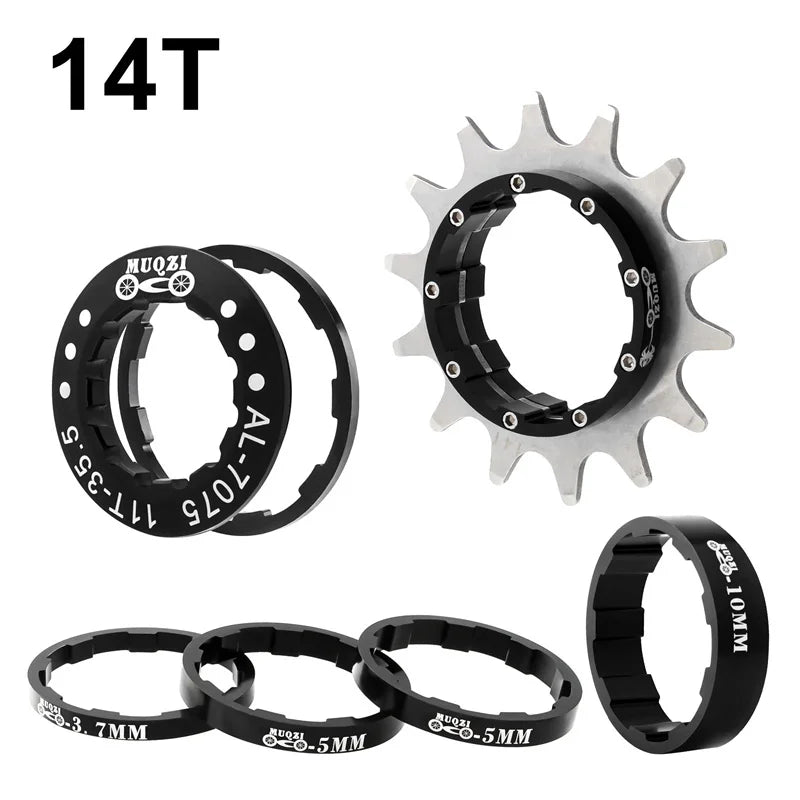 MUQZI Cassete de Velocidade Única Cog 12T 13T 14T 15T 16T 17T 18T 19T 20T 21T 22T Kit de Conversão de Cassete de Bicicleta