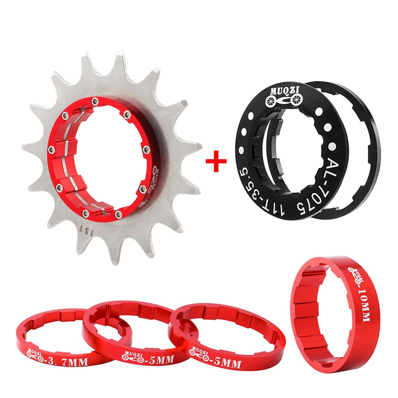 MUQZI Cassete de Velocidade Única Cog 12T 13T 14T 15T 16T 17T 18T 19T 20T 21T 22T Kit de Conversão de Cassete de Bicicleta