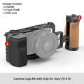 Smallrig para gaiola Sony ZV-E10 com aperto de silicone e placa de liberação rápida integrada para kit de equipamento de gaiola Arca-Swiss com sapata fria 3538