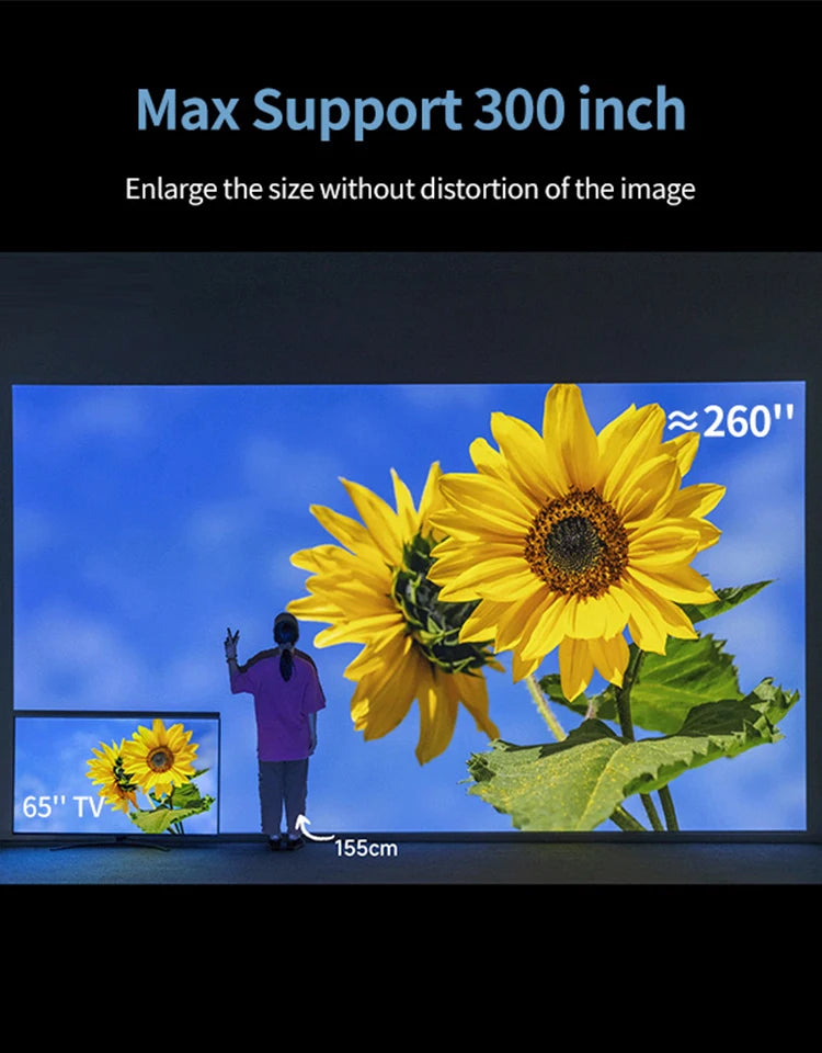 Projetor 4K Ultra HD com sistema de karaokê Experiência a laser Cinema em casa Projetores de filmes ao ar livre 15000 lúmens
