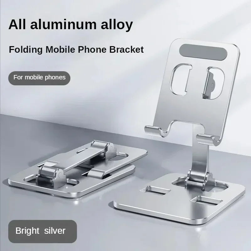 Suporte dobrável para celular, universal, liga de alumínio, tablet, suporte de metal para iphone 15 14 13 12 pro max, samsung, xiaomi