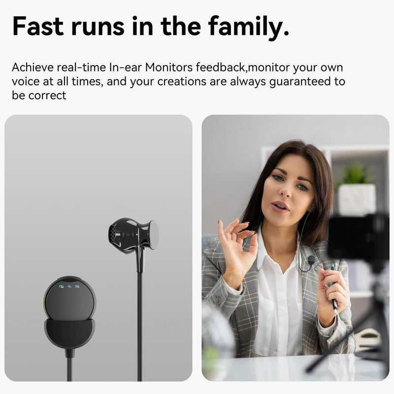 Microfone Sem Fio Para Telefone, Lavalier Profissional, Redução De Ruído, Caixa De Carregamento, Magnética, 100m