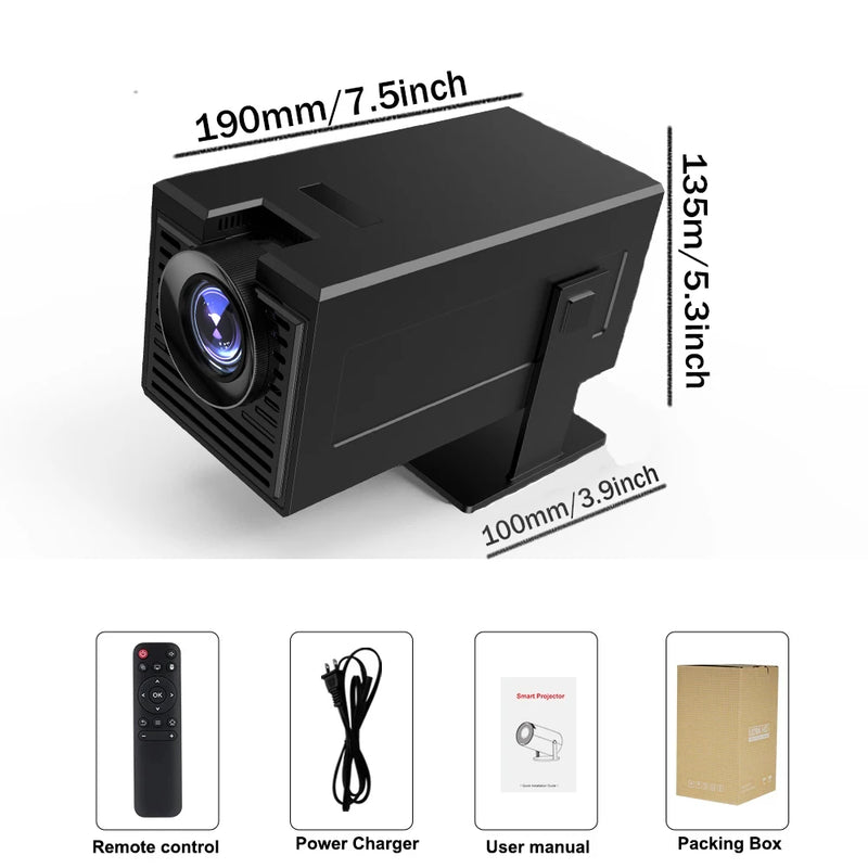 Polaring p50mini projetor android h713 chip 5g wifi bt 350ansi cinema casa keystone hdmi projetor 1080p 4k h713