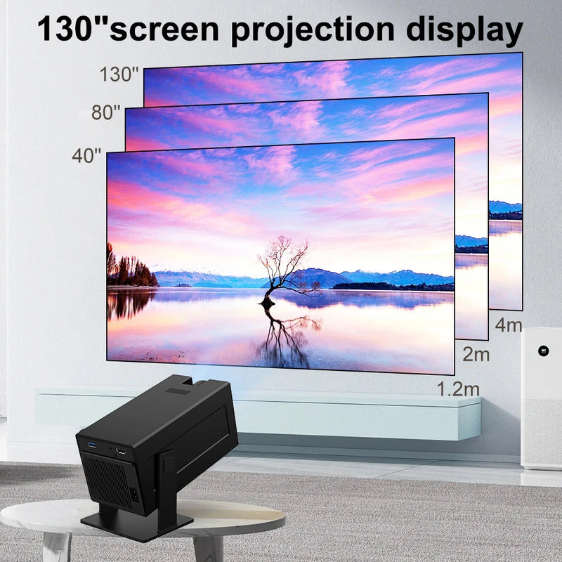 Polaring p50mini projetor android h713 chip 5g wifi bt 350ansi cinema casa keystone hdmi projetor 1080p 4k h713
