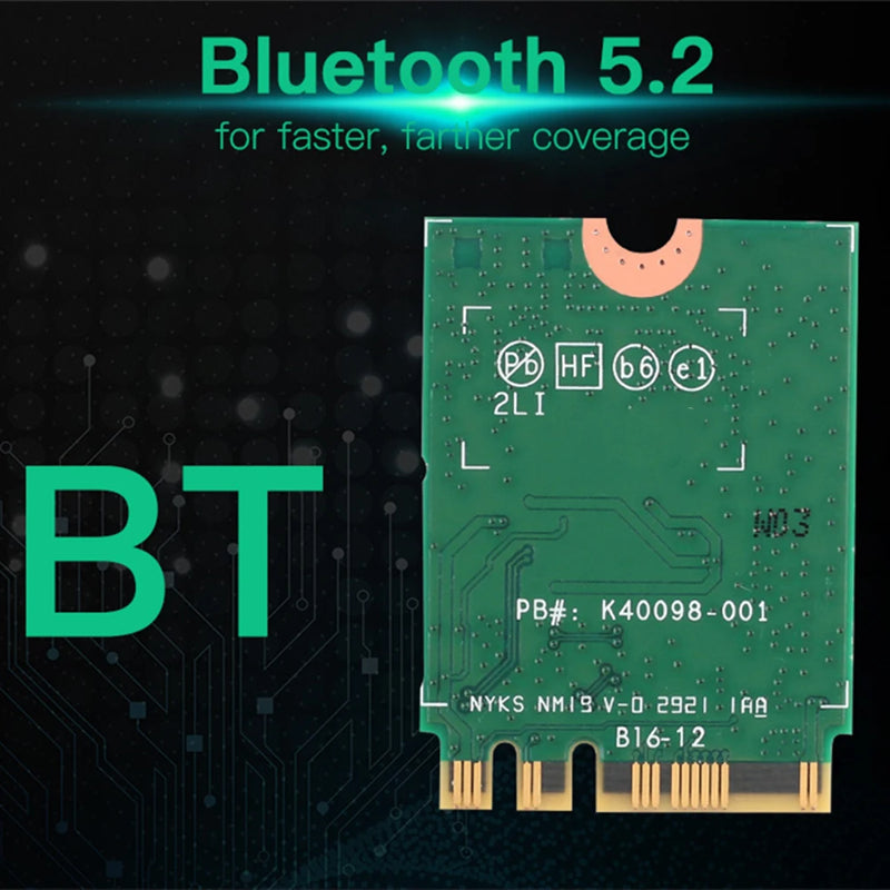 Placa sem fio wi-fi 6 banda dupla 3000mbps para ax200 m.2 bluetooth 5.2 2.4g/5ghz 802.11ac/ax ax200ngw antena adaptadora wi-fi