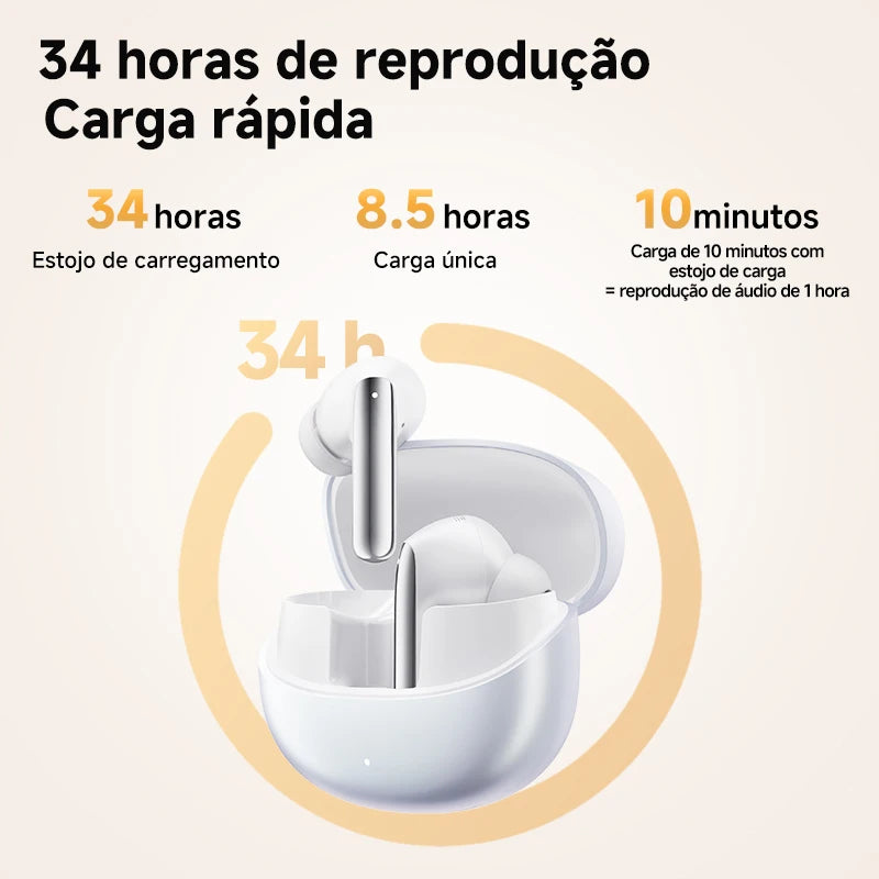 QCY MeloBuds Pro ANC Bluetooth 5.3 Fones de ouvido, ANC híbrido 46dB, Hi-Res, Earbuds LDAC, fones de ouvido 6 Mic, detecção intra-auricular 34H