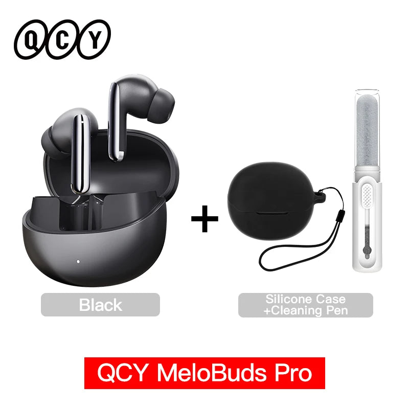 QCY MeloBuds Pro ANC Bluetooth 5.3 Fones de ouvido, ANC híbrido 46dB, Hi-Res, Earbuds LDAC, fones de ouvido 6 Mic, detecção intra-auricular 34H