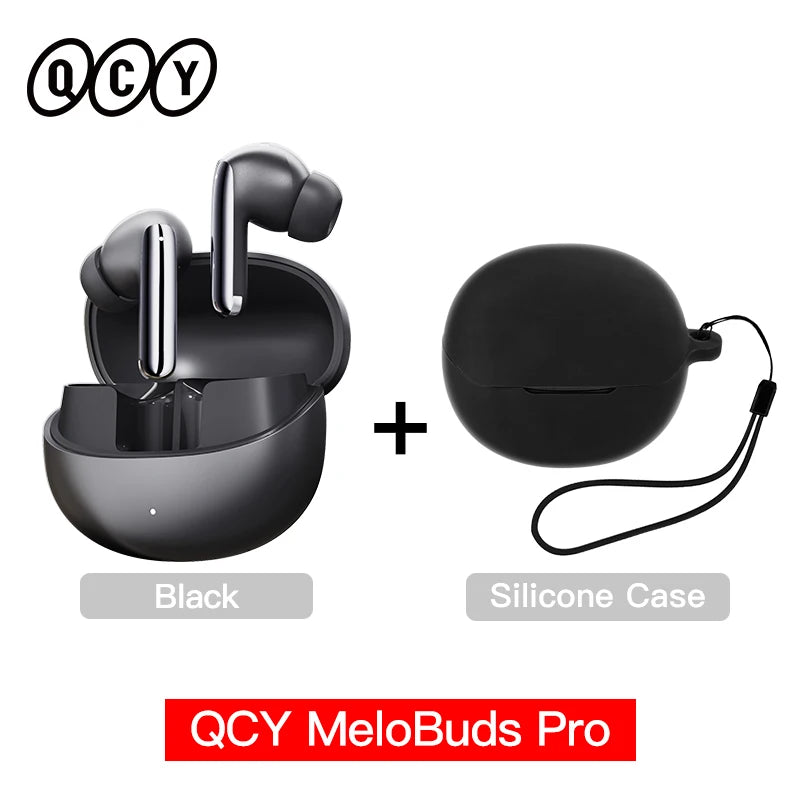QCY MeloBuds Pro ANC Bluetooth 5.3 Fones de ouvido, ANC híbrido 46dB, Hi-Res, Earbuds LDAC, fones de ouvido 6 Mic, detecção intra-auricular 34H
