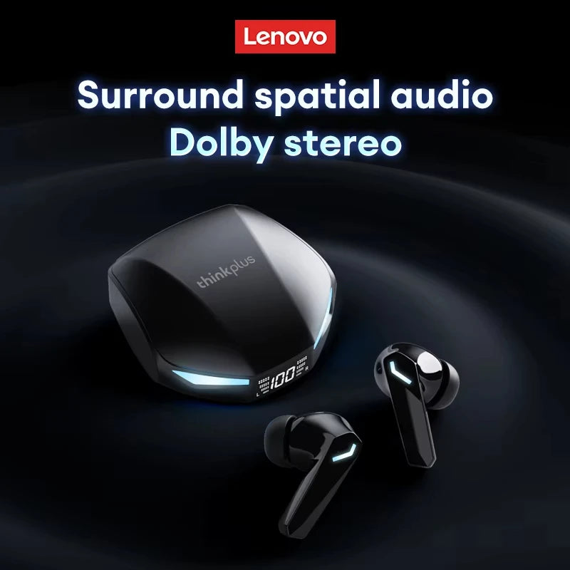 Nova lenovo xt53 atualização sem fio bluetooth 5.4 fones de ouvido led display digital à prova dwaterproof água baixa latência jogos
