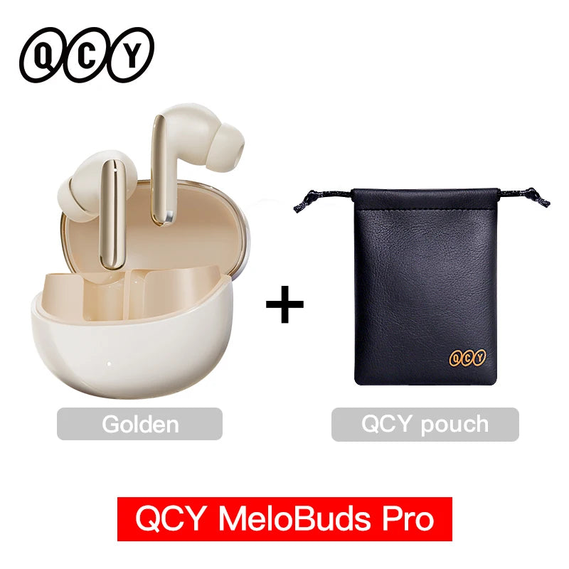 QCY MeloBuds Pro ANC Bluetooth 5.3 Fones de ouvido, ANC híbrido 46dB, Hi-Res, Earbuds LDAC, fones de ouvido 6 Mic, detecção intra-auricular 34H