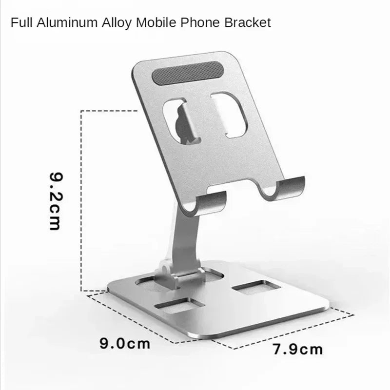 Suporte dobrável para celular, universal, liga de alumínio, tablet, suporte de metal para iphone 15 14 13 12 pro max, samsung, xiaomi