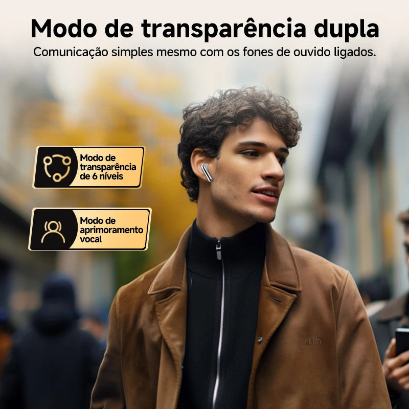 QCY MeloBuds Pro ANC Bluetooth 5.3 Fones de ouvido, ANC híbrido 46dB, Hi-Res, Earbuds LDAC, fones de ouvido 6 Mic, detecção intra-auricular 34H