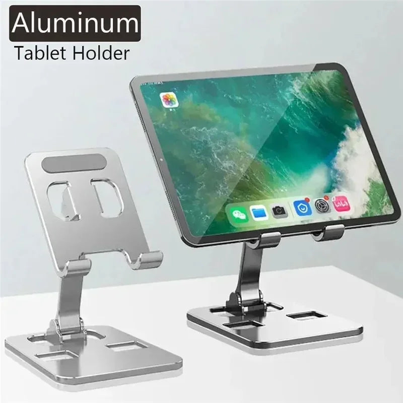 Suporte dobrável para celular, universal, liga de alumínio, tablet, suporte de metal para iphone 15 14 13 12 pro max, samsung, xiaomi