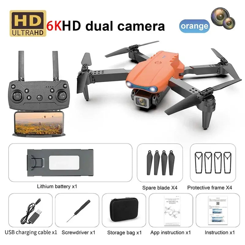 Novo e99 pro drones gps profissional 8k com câmera hd fpv 5g wifi motor sem escova dobrável rc quadcopter evitar obstáculos dron