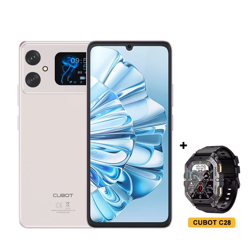 [Estreia mundial] Smartphone Cubot A20 Android 14 12GB (4GB + 8GB Estender) + 128GB 90Hz 6,745 "HD + Display Face ID 5100mAh Celular