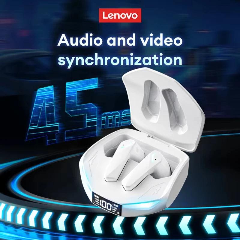 Nova lenovo xt53 atualização sem fio bluetooth 5.4 fones de ouvido led display digital à prova dwaterproof água baixa latência jogos
