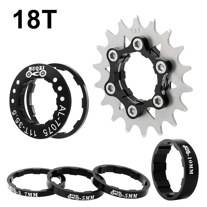 MUQZI Cassete de Velocidade Única Cog 12T 13T 14T 15T 16T 17T 18T 19T 20T 21T 22T Kit de Conversão de Cassete de Bicicleta