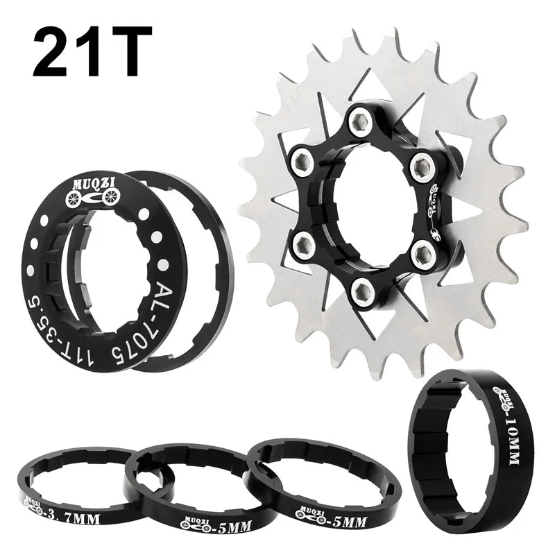 MUQZI Cassete de Velocidade Única Cog 12T 13T 14T 15T 16T 17T 18T 19T 20T 21T 22T Kit de Conversão de Cassete de Bicicleta