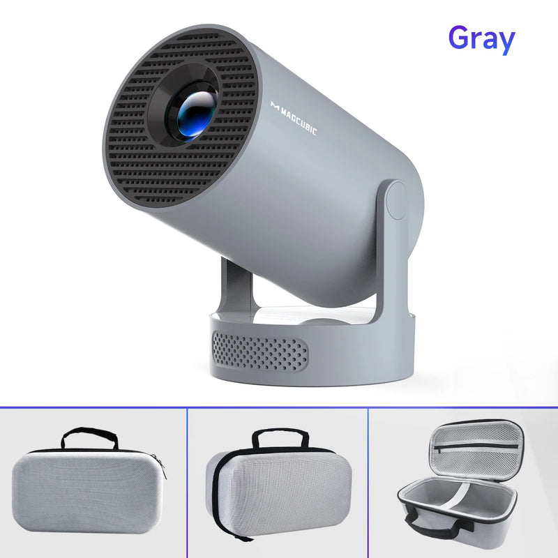Magcubic 4K HY300 Pro + Projetor Construído em 5W Alto-falante 1280*720P Android 11 8000 Lumens Wifi6 BT5.4 Projetor Portátil ao ar livre