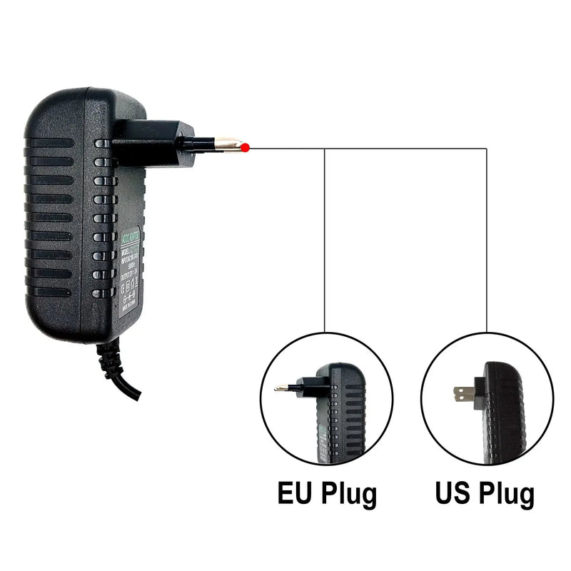 Adaptador de Alimentação Universal para Câmera, Entrada AC 100-240V, Carregador de Saída DC, 12V, UE, EUA, Plug, DVR, LED, Robô, LED