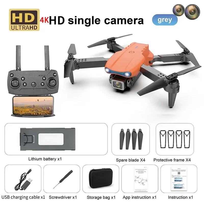 Novo e99 pro drones gps profissional 8k com câmera hd fpv 5g wifi motor sem escova dobrável rc quadcopter evitar obstáculos dron