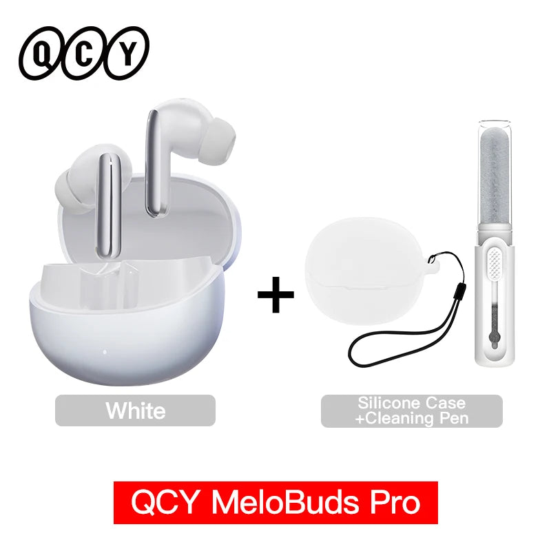 QCY MeloBuds Pro ANC Bluetooth 5.3 Fones de ouvido, ANC híbrido 46dB, Hi-Res, Earbuds LDAC, fones de ouvido 6 Mic, detecção intra-auricular 34H