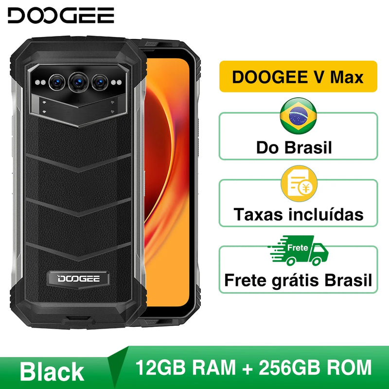 Doogee v max 5g telefone robusto 22000mah celular 12gb 256gb 108mp ai câmera principal telefone 6.58 "fhd + 120hz dimensão 1080 hi-res