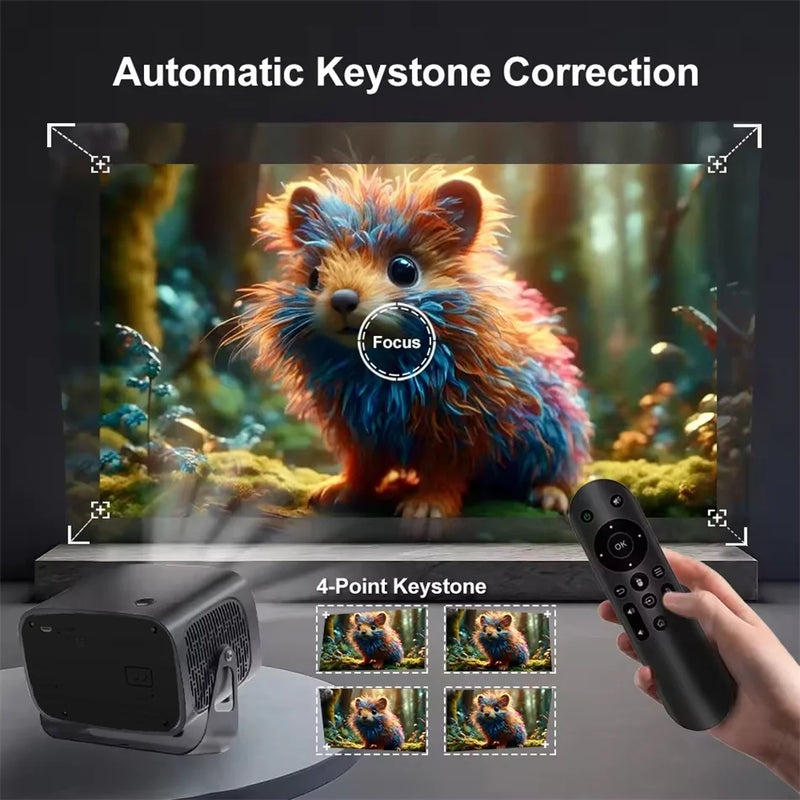 Projetor de cinema em casa ht12 com deslocamento automático ultra curto 1080p 8k foco eletrônico 900 ansi air mouse assistente de voz h716