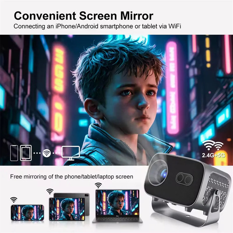 Projetor de cinema em casa ht12 com deslocamento automático ultra curto 1080p 8k foco eletrônico 900 ansi air mouse assistente de voz h716